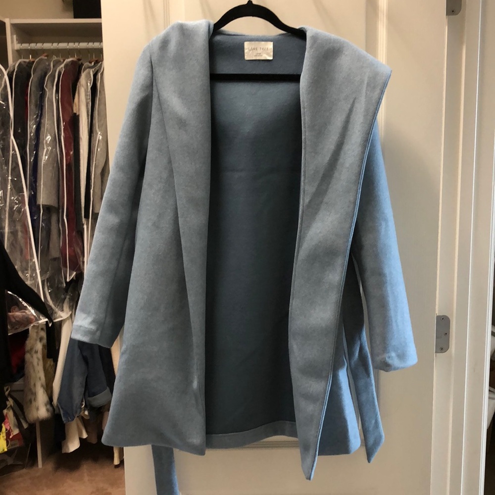 Baby Blue Hooded Coat